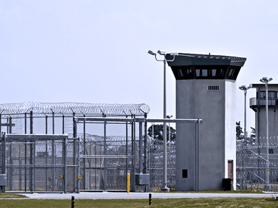 Correctional facility gates